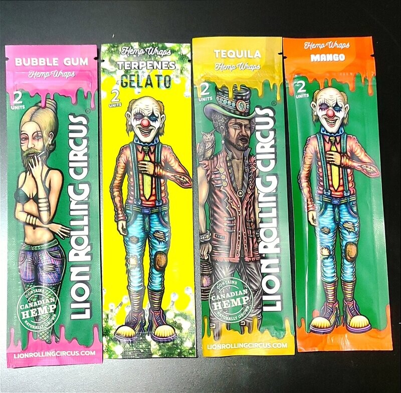 Pack Lion Rollin Circus Hemp Wraps