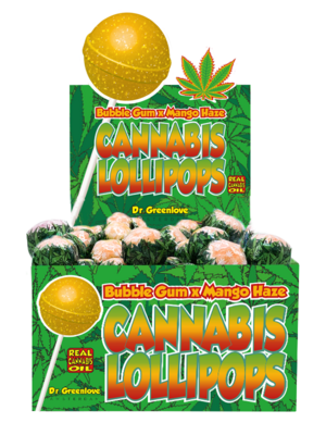 Chupa-Chups De Cannabis Bubblegum x Mango Haze
