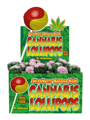 Chupa-Chups Cannabis Strawberry Banana Kush