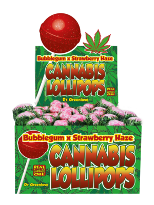 Chupa-Chups De Cannabis Bubblegum x Strawberry Haze