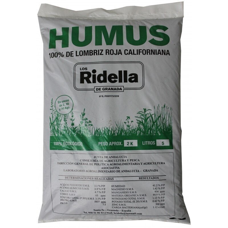 Humus De Lombriz Los Ridellas 2KG/10KG
