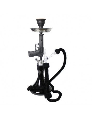 Shisha Narcos Modelo Pistola Negra 61CM