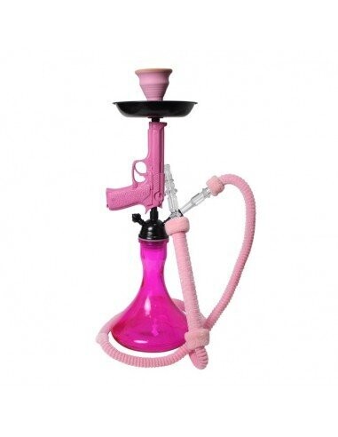 Shisha Narcos Modelo Pistola Rosa 61CM