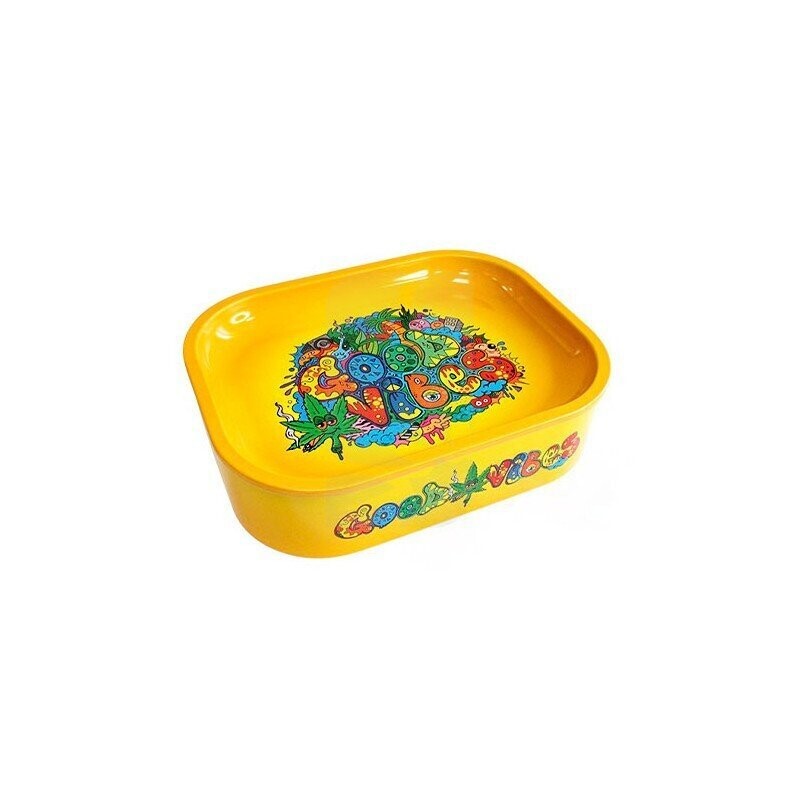 Caja Metálica + Bandeja  Good Vibes 18X14X5 CM