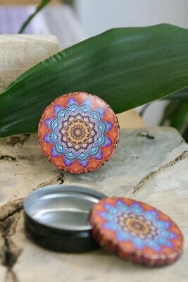 Boite clic-clac MANDALA rouge Boite clic-clac MANDALA rouge