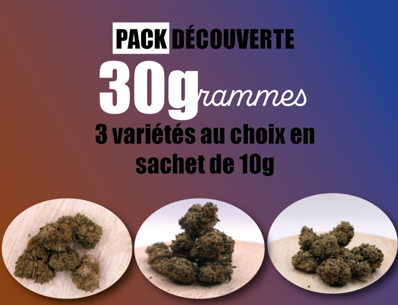 Pack découverte 3 variétés - 30g (2.70€/g)