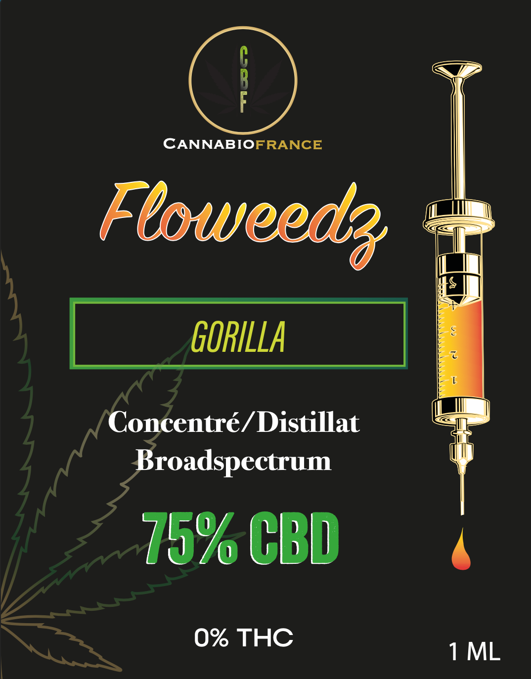 Distillat 75% CBD - Gorilla - 1ml