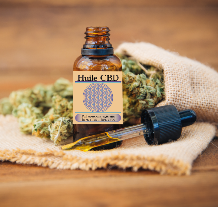 Fullspectrum 10% CBD et 10% CBN, 0,3% THC HUILE