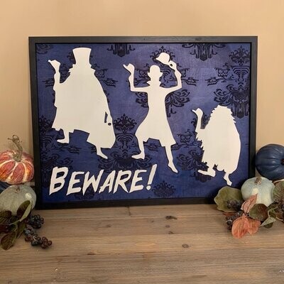 Beware Halloween Sign