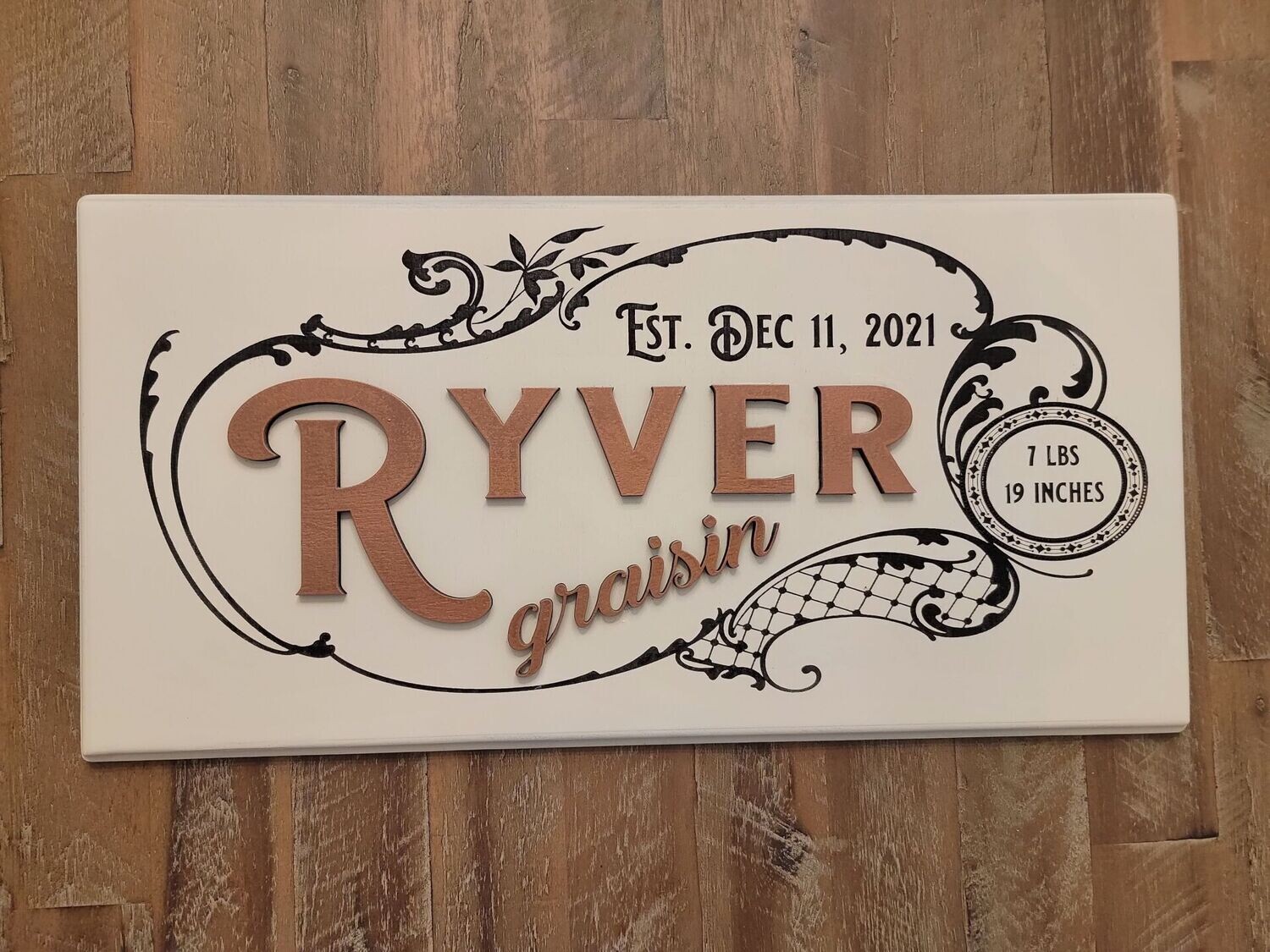 Vintage Baby Name Announcement