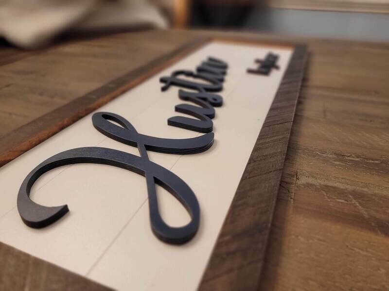 Farmhouse Baby Name Sign