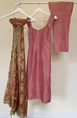 Raw &amp; Simple Pant Suit - Pink Sleeveless