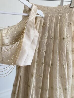 Belle Boxed Leaf Lehenga Set