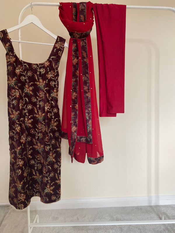 Winter Wildflower Pyjami Suit - Wine