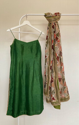 Raw &amp; Simple Pant Suit - Mendhi Cami