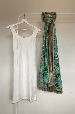 Raw &amp; Simple Pant Suit - White Sleeveless