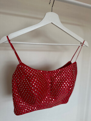 Sequin Cami Blouse - Red