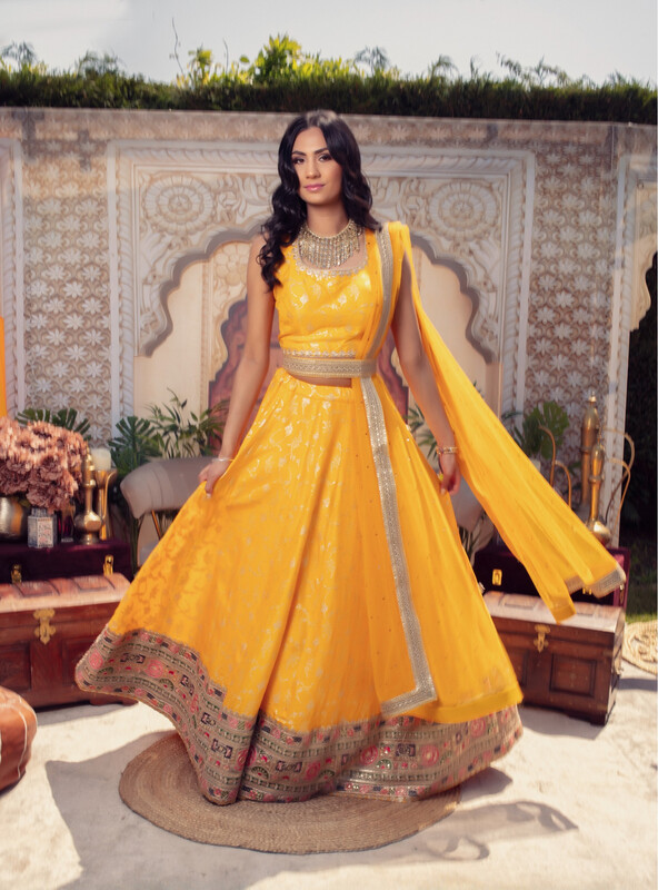 Meena Lehenga - Yellow