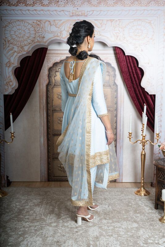 Regal Raw Anarkali - Frost