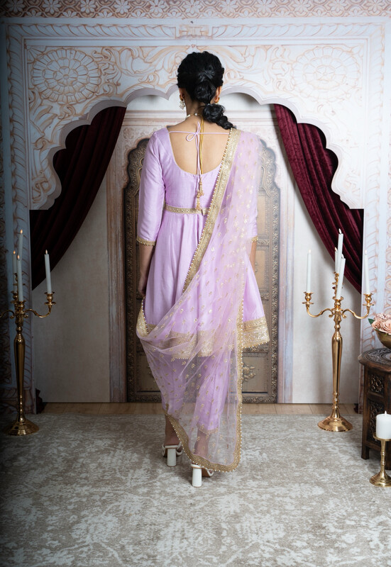 Regal Raw Anarkali - Lilac