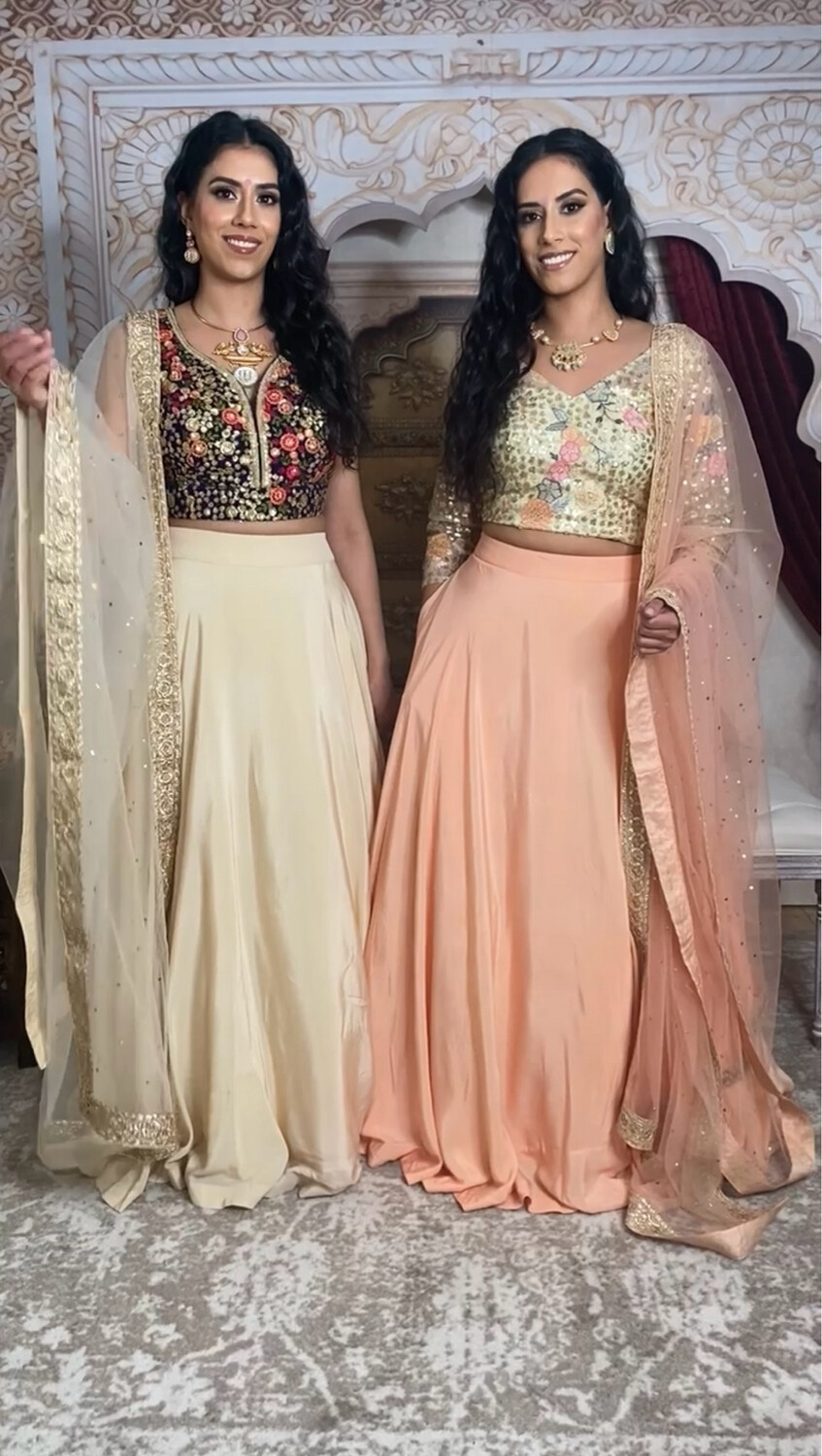 Luxe Lehenga &amp; Dupatta – Peach