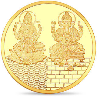 Laxmi Ganesh Ji 2 Gm Gold Coin