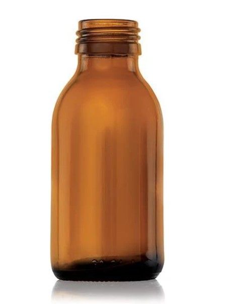 100ml Medical Round Amber Bottle (without lid)
