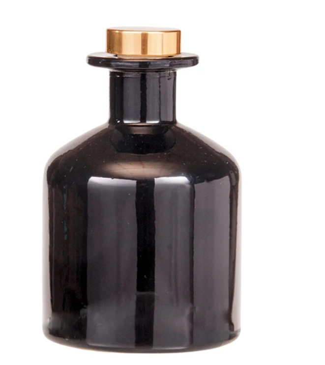 Diffuser Bottle - Black With Gold Stopper