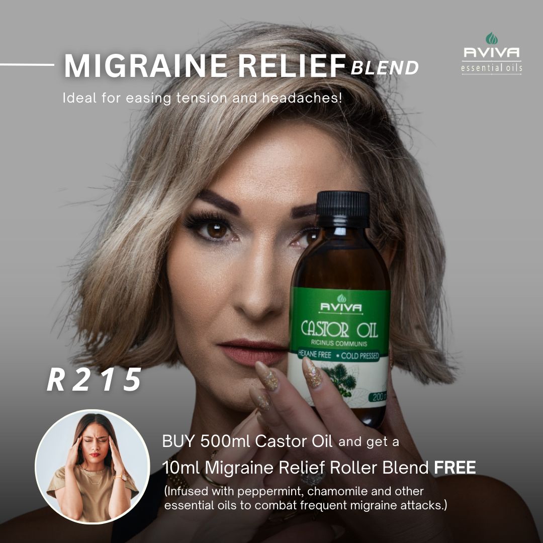 500ml Hexane Free Castor + 10ml Blend for MIGRAINE