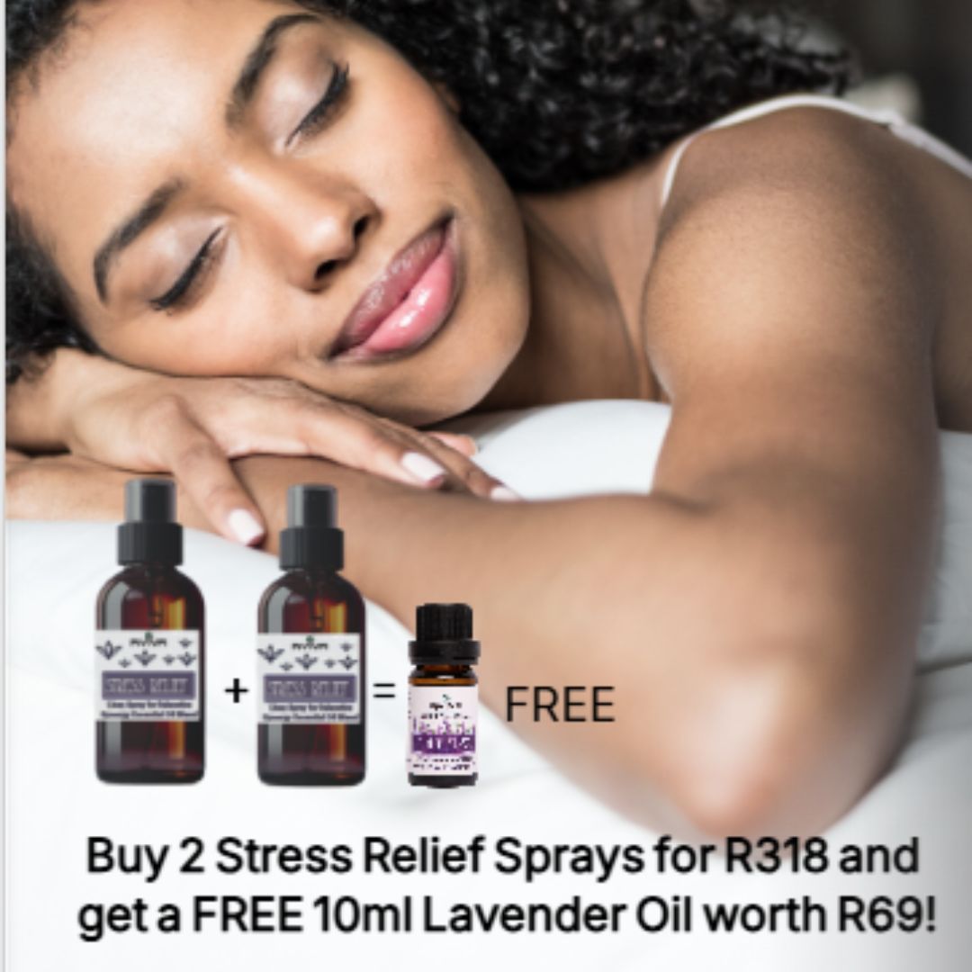 Buy 2 Stress Relief Sprays and get 10ml Lavender Oil FREE