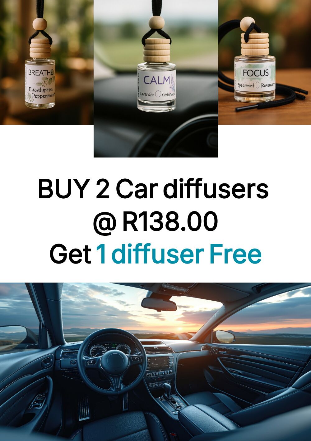 Buy 2 car diffusers get 1 FREE