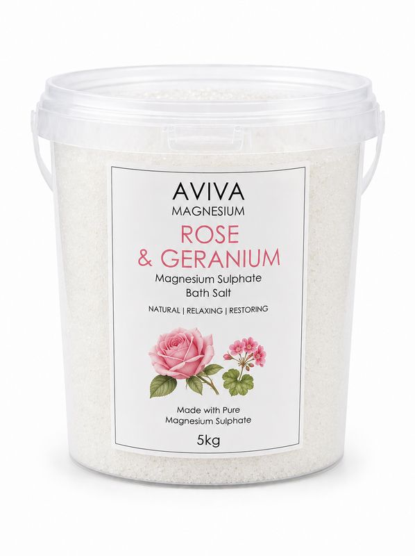 Magnesium Bath Salts 500g to 20kg (Rose Geranium)