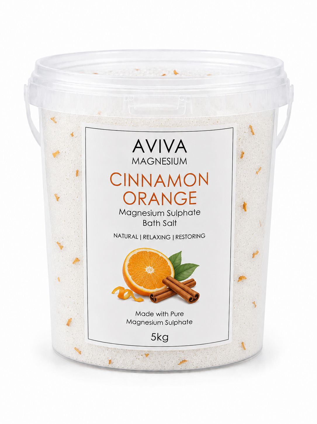 Magnesium Bath Salts 5kg to 20kg (Cinnamon Orange)