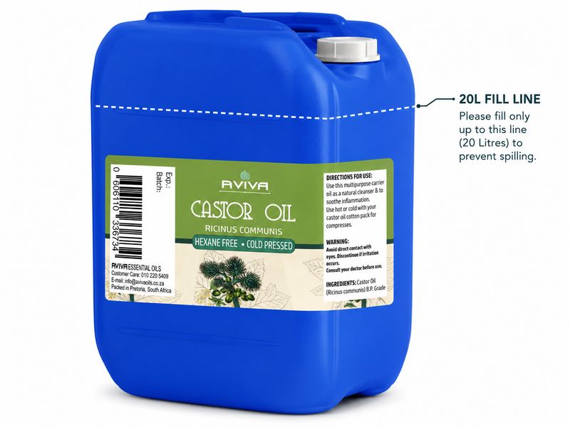 Castor Oil 20L - Hexane Free | Cold Pressed Castor Oil 20L - Hexane Free | Cold Pressed