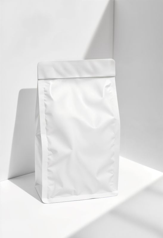 White Ziplock Flat Bottom Bag - 500g (Pack of 5)