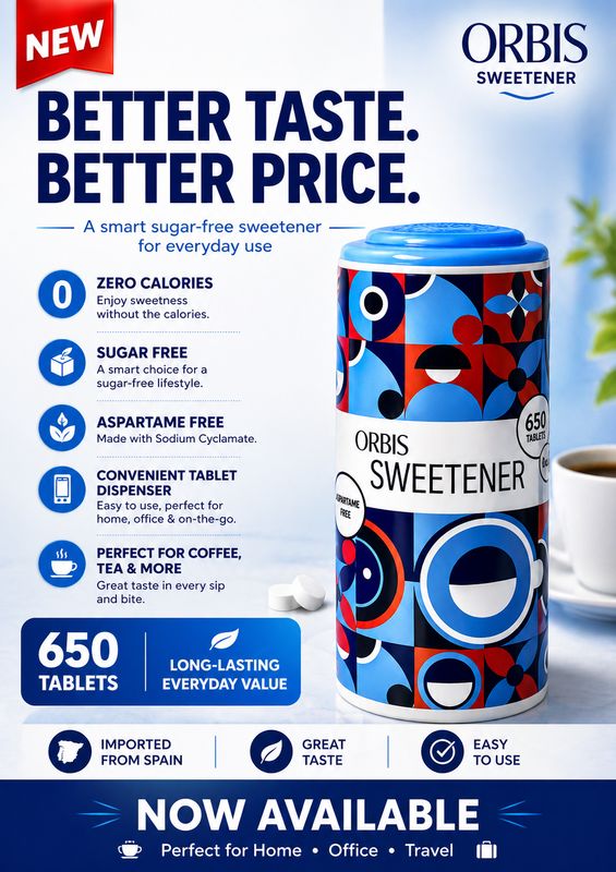 Orbis Sweetener - 650 pills dispenser