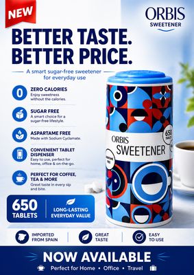 Orbis Sweetener - 650 pills dispenser