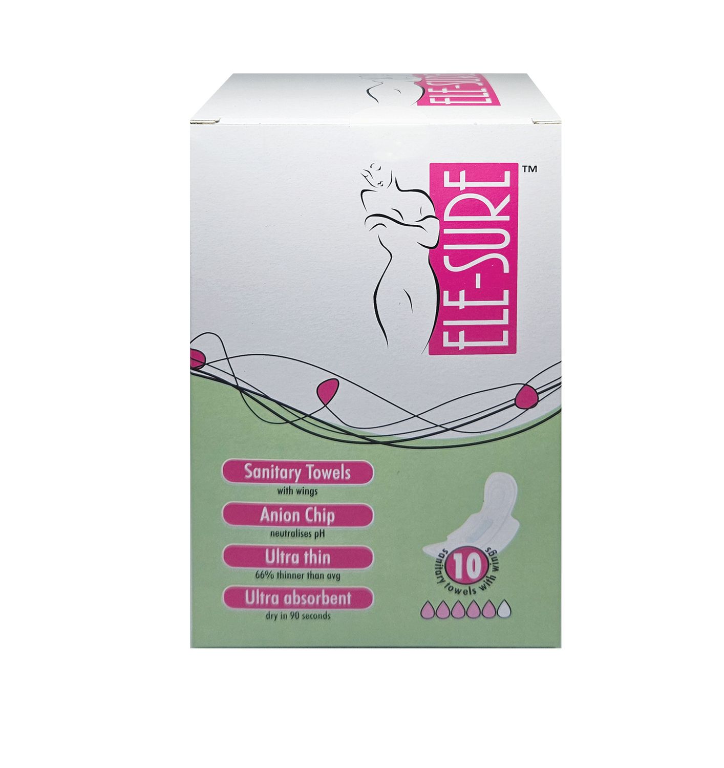 Ele-Sure Feminine Pads | 10 pads