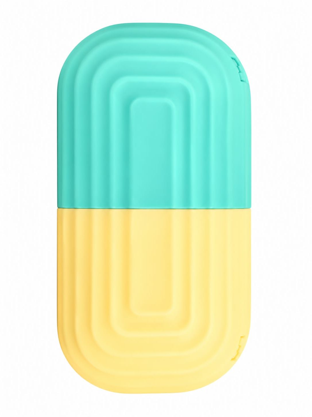 Oval Silicone Ice Roller TURQUOISE/YELLOW