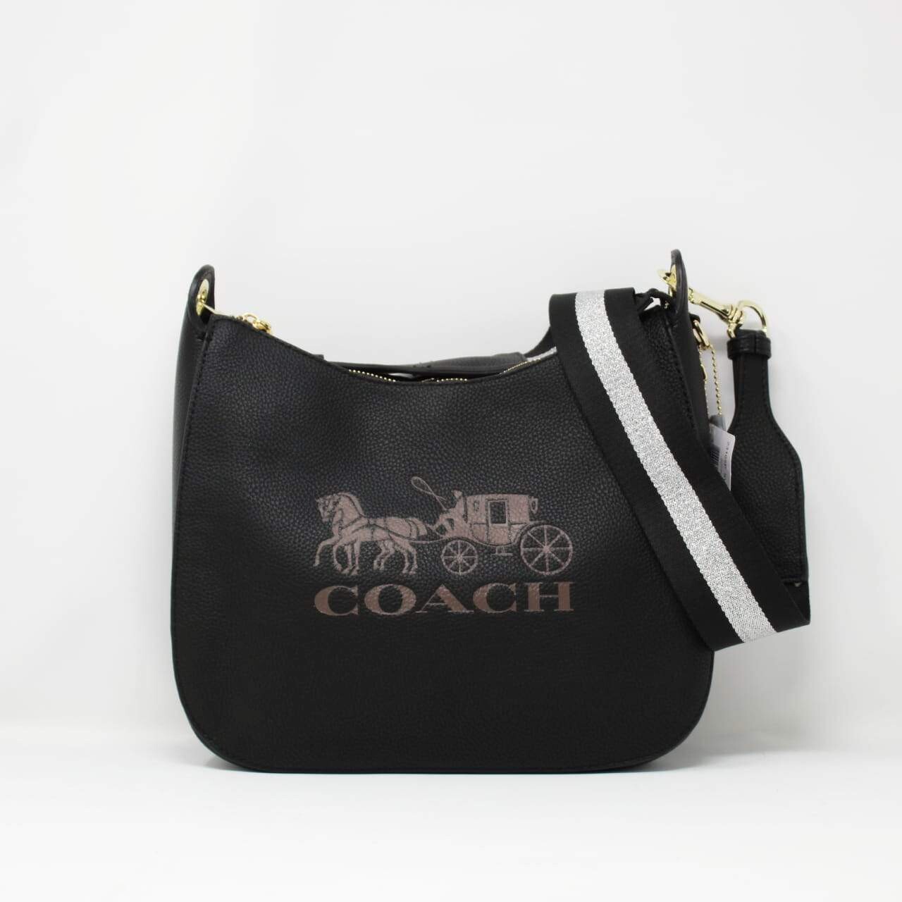 Coach Black Leather Sling Bag
