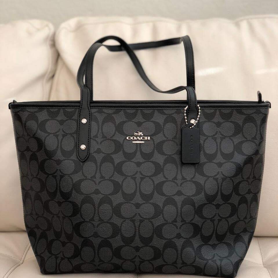 Coach Neverfull Black Color Tote Bag