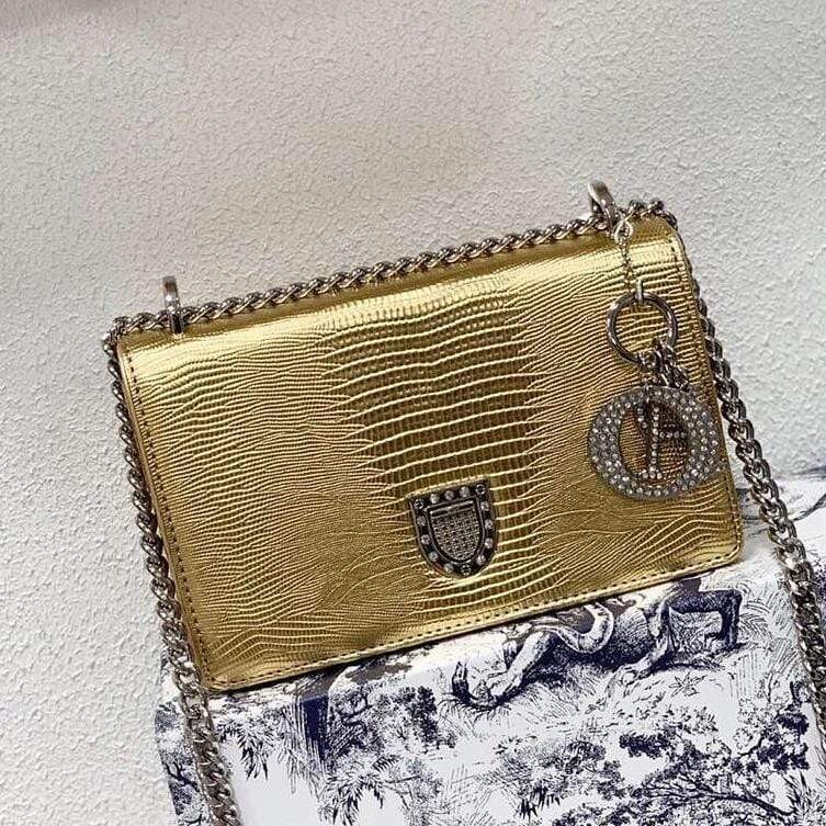 Dior Diorama Golden Color Sling Bag