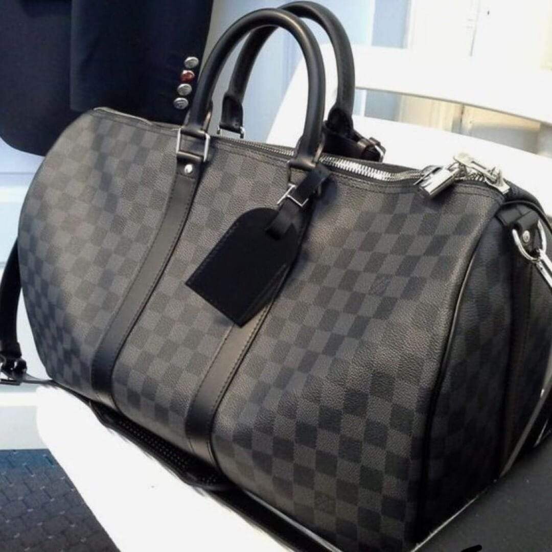 Louis Vuitton Black Check Duffle Bag [SALE]