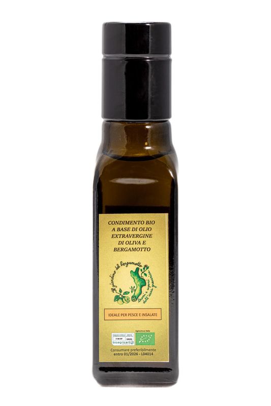 Condimento bio all'olio extra vergine di oliva al bergamotto (100ml)