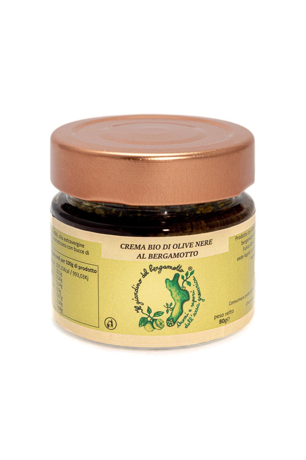 Schwarze Bio-Olivencreme mit Bergamotte