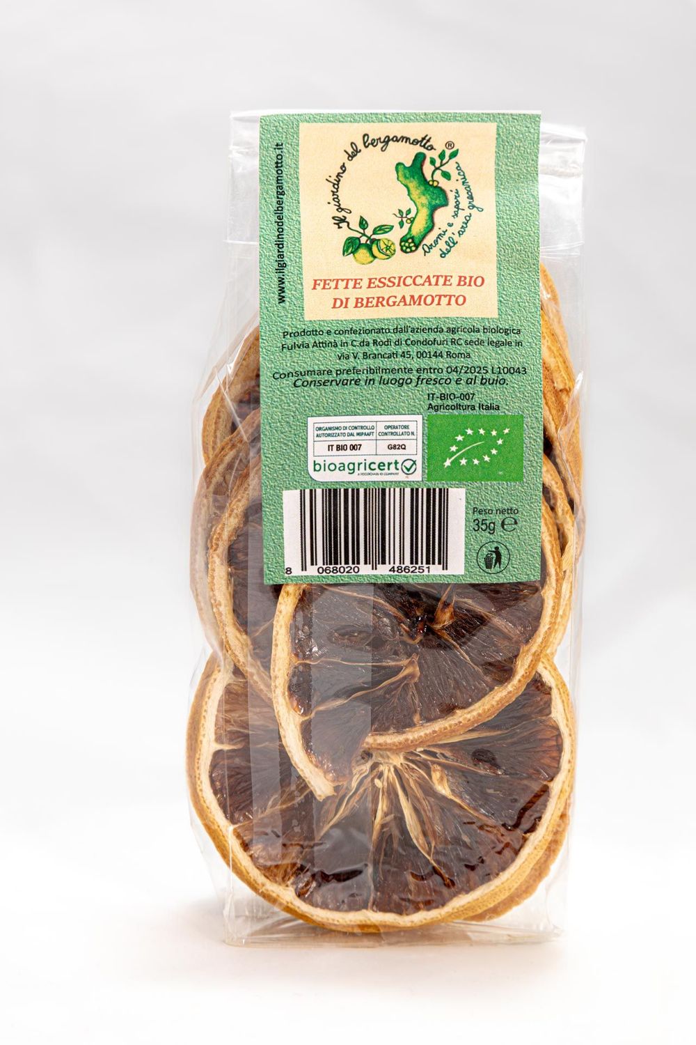 Fette essiccate di bergamotto bio