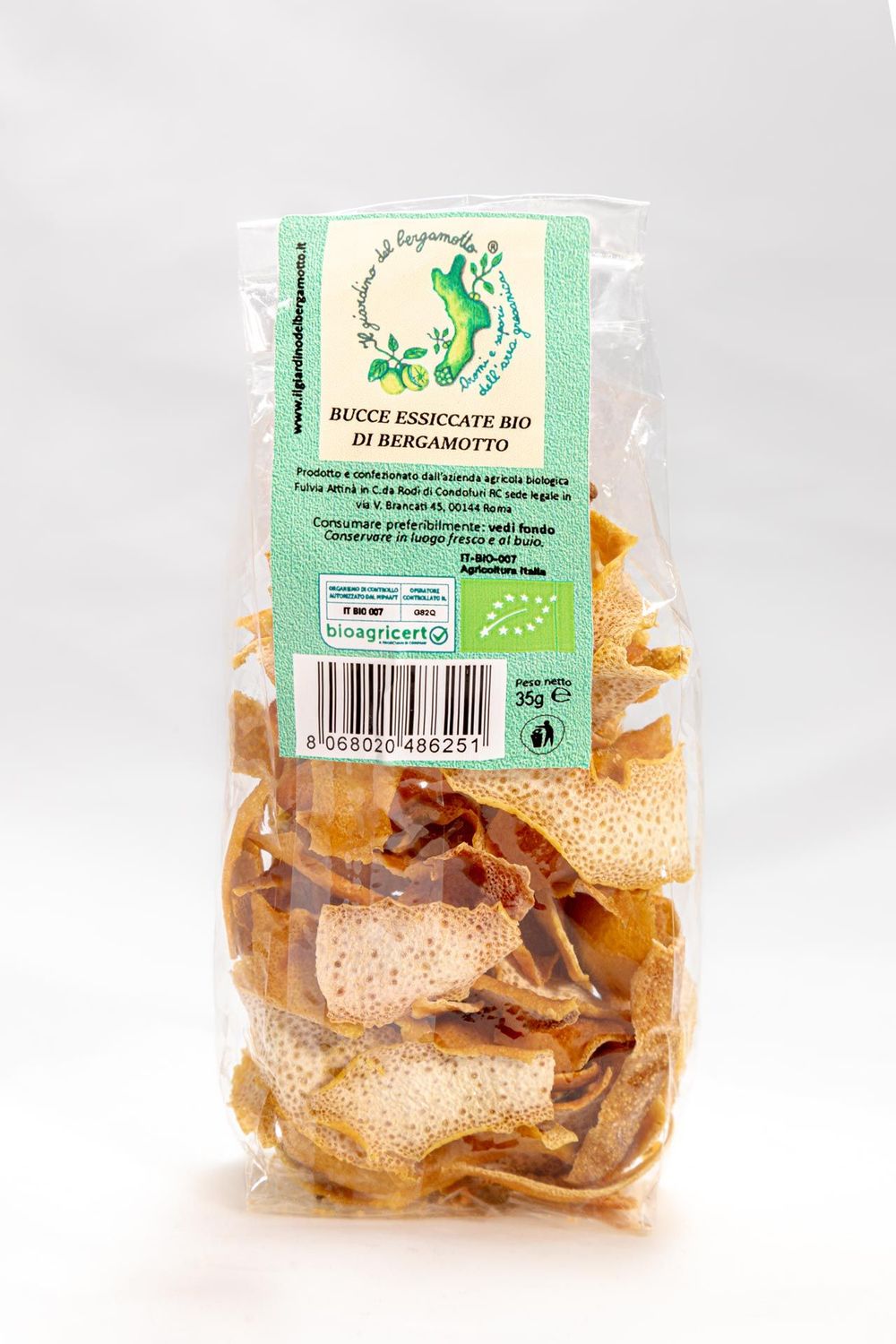 Bucce essiccate di bergamotto bio (35g.)