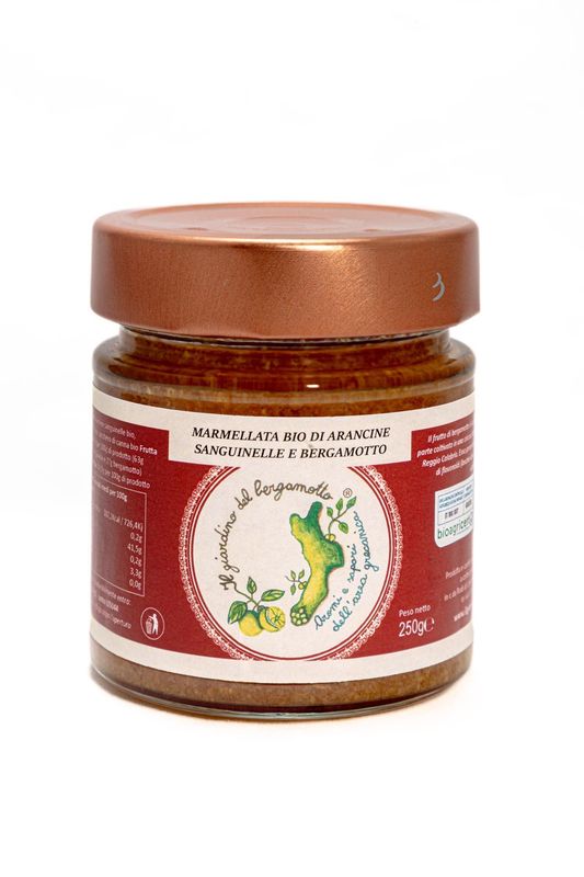 Marmellata bio di arancine sanguinelle e bergamotto