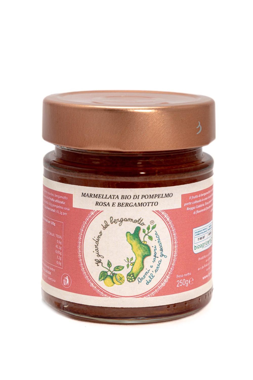 Marmellata bio di bergamotto e pompelmo rosa