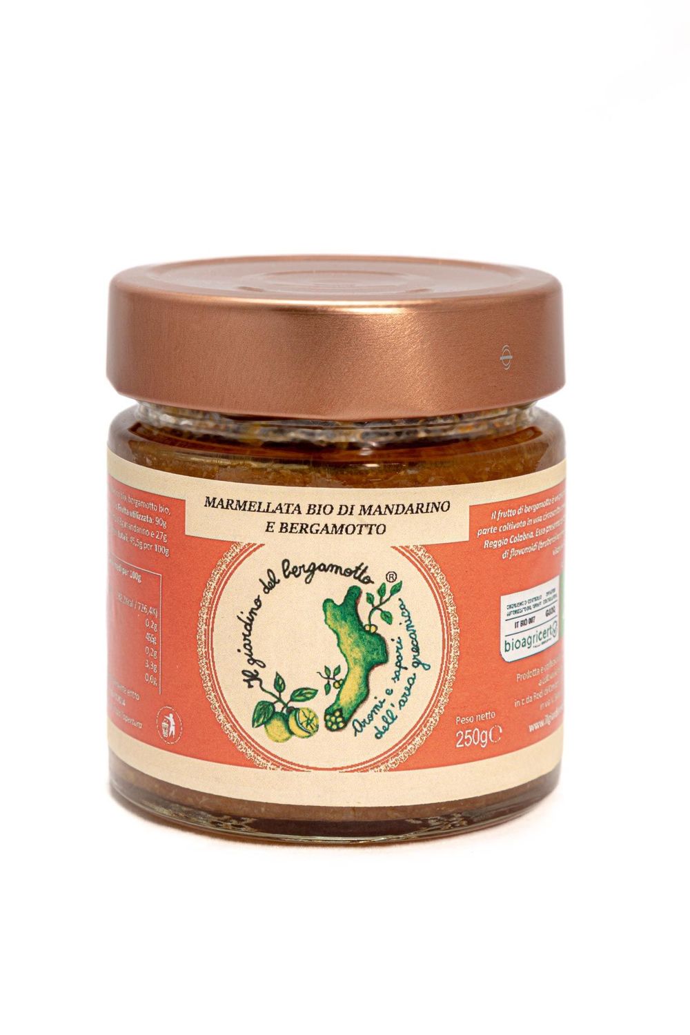 Marmellata bio di mandarino  e bergamotto